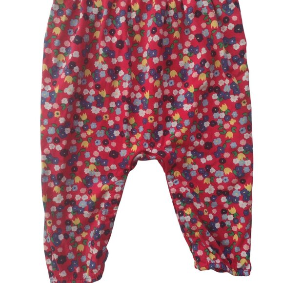 Oshkosh Hanna Andersson 18M Overalls Set of 2 Cotton Floral Stripe Rompers - Picture 4 of 11